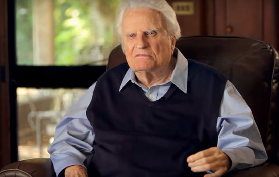 DØDE HJEMME: Den verdenskjente evangelisten Billy Graham døde onsdag i sitt hjem. FOTO: Skjermdump, Youtube/ BGEA